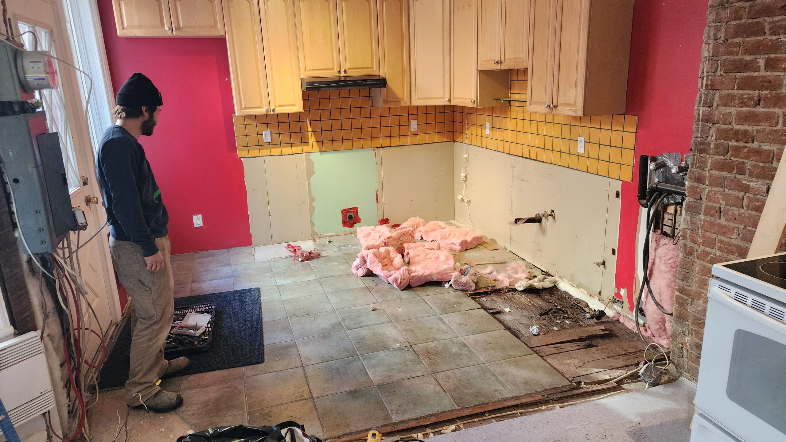 Sous-plancher avant rénovation